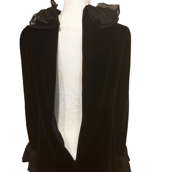 Nina ricci Vintage black long maxi dress size 4/6 velvet dress whimsigoth moody - Picture 13 of 16